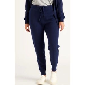 Amicale Navy Wool Cashmere Jogger Lounge Soft Quality Winter Autumn Comfort